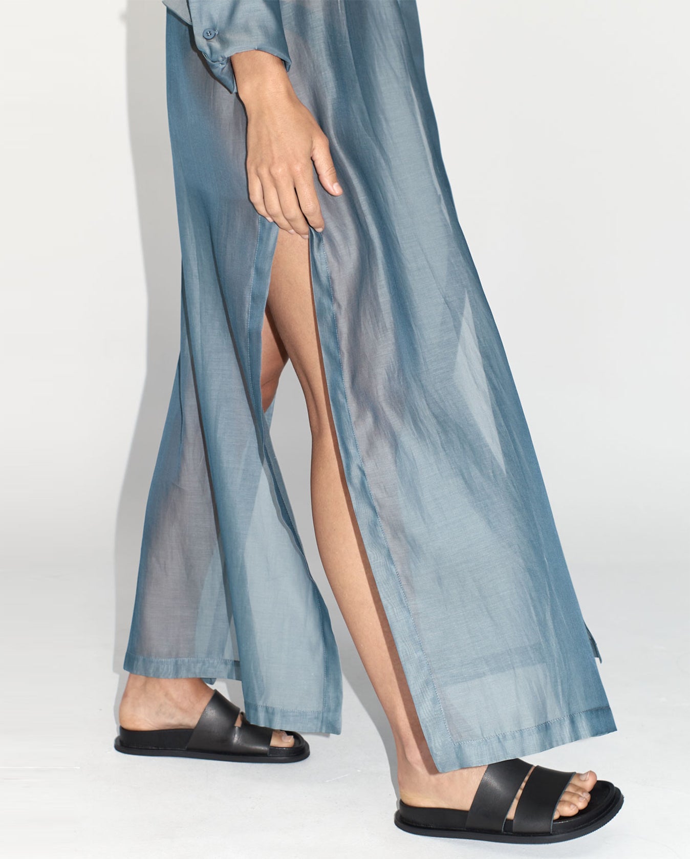 St. Agni  Midi Wrap Skirt - Slate