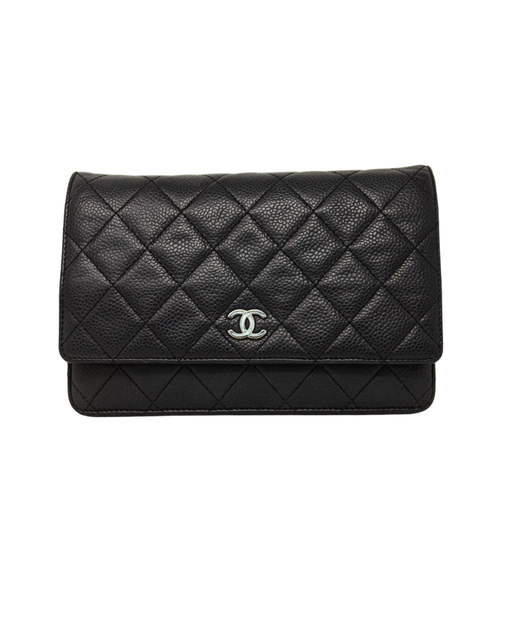 Chanel Black Caviar Leather Wallet On Chain Chanel